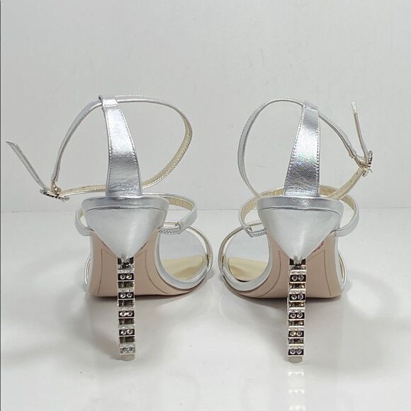 Sophia Webster Rosalind Crystal-Star Heel Metallic Leather Sandals size 39.5 - Picture 6 of 14